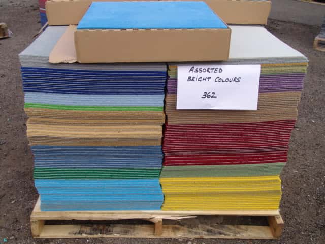 Tessera Carpet Tiles - Clearance - Mixed Bright Colours - 50cm x 50cm